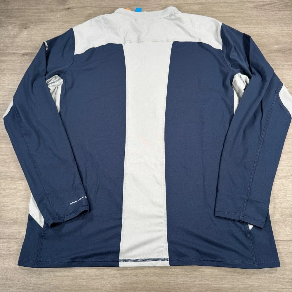 Columbia Dallas Cowboys Quarter Zip Tech Trail Performance Men's XL Navy Blue